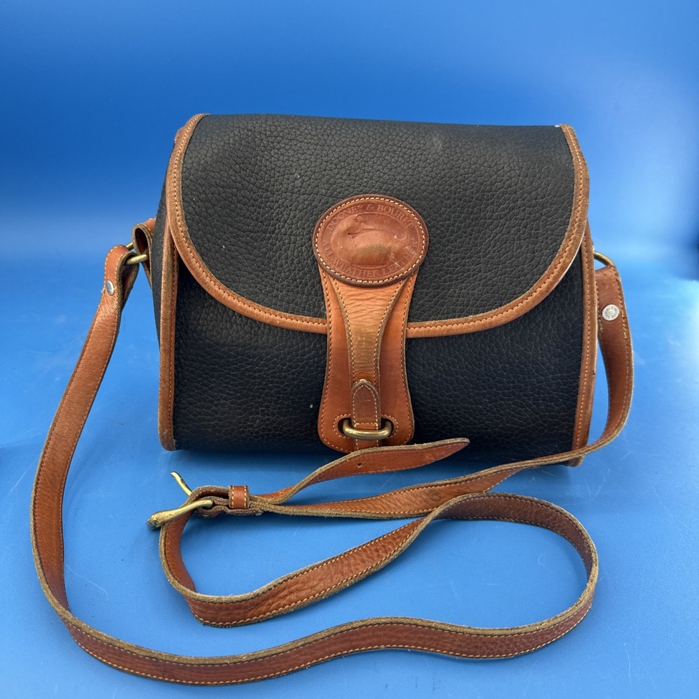 Vintage Dooney & Bourke Crossbody Bag Pebbled Leather Black